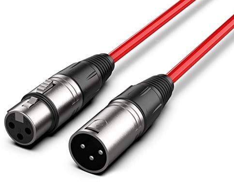 Audibax Silver Cable XLR Macho-XLR Hembra 30 Metros Rojo