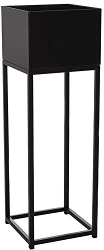 VIVANNO Blumentopf auf Ständer mit Beinen Füßen Elevate Square 79 cm, Schwarz