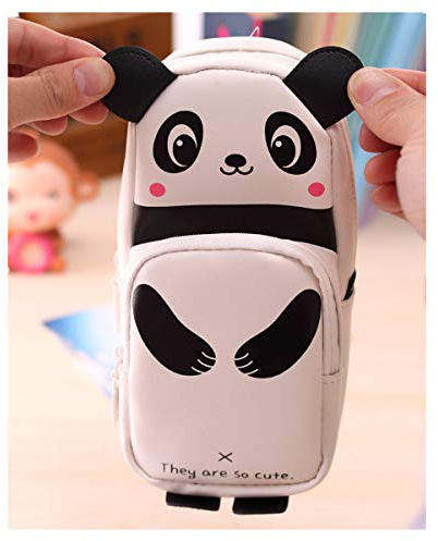 Smniao Federmäppchen Kinder Federtasche Mädchen Teenager Nette Kawaii 3D Panda Mäppchen Große Kapazität Briefpapier Bleistift Beutel
