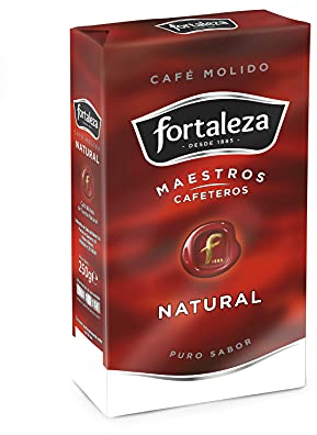 Café Fortaleza - Café Molido Natural, Puro Sabor, 100% Arábicas, Compatible con Cafeteras Italianas, de Filtro y de Émbolo, Pack 250g x 4 estcuches - Total 1kg