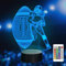 Fußballspieler 3D Nachtlicht, Rugby Illusion LED Lampe mit Fernbedienung und Touch Steuerung 16 Farbwechsel dimmbar tolle Nachttischdekoration, Geburtstagsgeschenk für Outsport Liebhaber Kinder Jungen