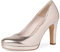 Tamaris Damen Klassische Pumps, Frauen Absatzschuhe,TOUCHit-Fußbett,Ausgehschuhe,Abendschuhe,Court Shoes,stöckelschuhe,Light Gold,40 EU