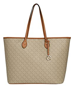 L.CREDI Handtasche Filiberta mit Label-Applikationen Damen