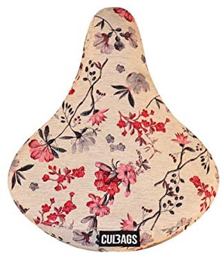 millybo Fahrradsattel Sattelbezug Fahrrad Sattelüberzug Sattel-Überzug Verschiedene Muster Blumenmuster (Spring-960.002)