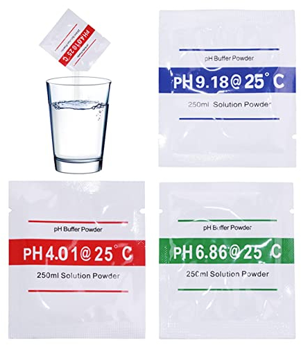 Haitee PH-Meter Pufferlösung Pulver | PH-Kalibrierpulver-Set für Trinkwasser, Aquarien, Pools, Spas