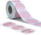 Rosa Thermoetiketten rund 50x50mm Hotlabel 2 Runde Etiketten Selbstklebend Rolle-Versandetiketten 800 Etiketten Kreis Thermodirekt Etiketten für DIY-Logo-Design QR-Code Namensschild