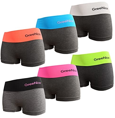 Junione 6er Pack Damen Hotpants aus Microfaser Panty Dessous Unterhose, Größe: S/M (38-40, 6er Pack)
