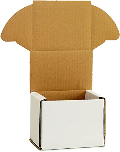 KAPCO 15 White Gift Boxes for Shipping, Mailing, Packing | Durable Packaging Corrugated Smash Proof Box Storage Solution for Fragile Items | Easy Fold & Lock, No Tape Needed (15 x 11 x 9.5cm)