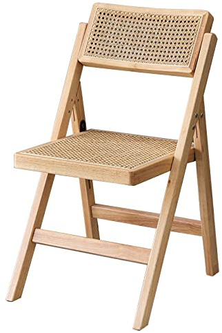 D2FASHION Wiener Geflecht Klappstuhl Outdoor Braun/Schwarz/Natürliche, Gartenstuhl Holz Home Office Chair, Kein Zusammenbau Erforderlich, Kann Direkt Verwendet Werden, Atmungsaktive Rückenlehne