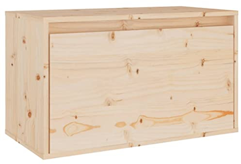vidaXL Armoire Murale 60x30x35 cm Bois de pin Massif, Armoire Suspendue, étagère Murale, étagère Flottante, Meuble TV Mural, unité Murale