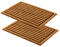 Carpido Fußmatte Kokos Streifen Design – Sauberlauf 40x60 cm 2er Set – Türmatte innen – antibakterielle Eingangsmatte – Kokosmatte mit Gummi – handgefertigt