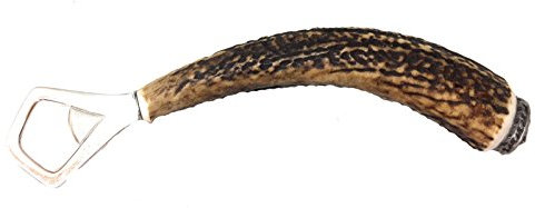 Flaschenöffner mit echtem Hirschhorngriff und Motivkappe Löwe Bayern Specials