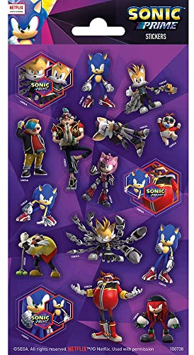 Sonic Glitzer-Aufkleber, 10 x 20 cm