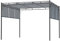 Outsunny 3x3m Gazebo Pergola da Esterno con Tettuccio Scorrevole e 8 Picchetti, in Acciaio, Grigio Scuro