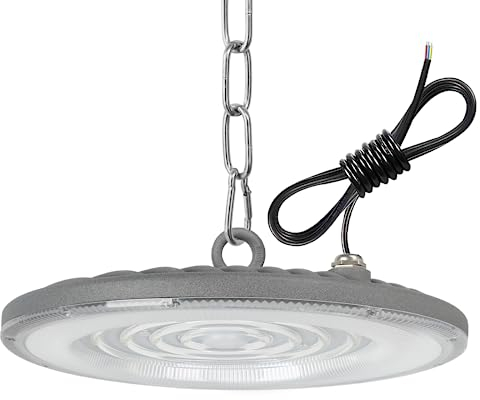 Toobettp UFO LED Foco Industrial 200W, 20000LM Naves Industriales, 6500K Impermeable IP65 para Patio, Garaje, Fábrica, Taller