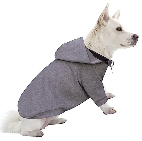HuaLiSiJi Hunde Hoodie Hunde Sweatshirt Hundepullover mit Kapuze Chihuahua Pullover, Warm und Leicht, Mit Einer Weichen Textur, Leicht zu Tragen und Hellen Farben (XL, Grau)