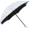 YUEHUA Parasol pour femme en dentelle brodée à double étage anti-UV, parasol pliable pour soleil/pluie/neige, Y-bleu., M