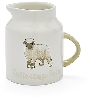 Cooksmart British Designed Milk Jug | Ceramic Milk Jug for Milk Or Creamer | Milk Jugs for All Type of Kitchens - Buttercup Farm