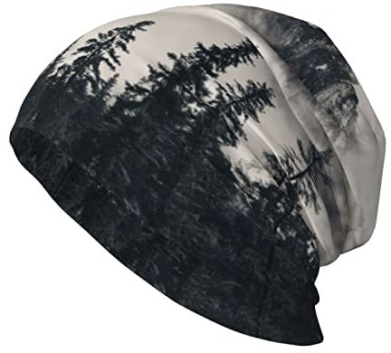 KWQDOZF Canadian Smokey Mountain Cliff Orange Softball Baseball auf Feuer und Wasser Erwachsene Herren Damen Slouchy Strickmütze Beanie Mütze locker weich für kaltes Wetter warme Mütze