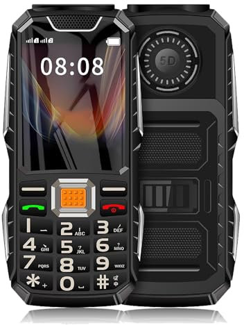 Téléphone Portable pour Personnes Âgées À Gros Boutons, Écran HD De 1,77 Pouces, Batterie 9800 MAh (Longue Durée De Vie De La Batterie), Lampe De Poche + 9 Numéros De Famille Pouvant Être Définis