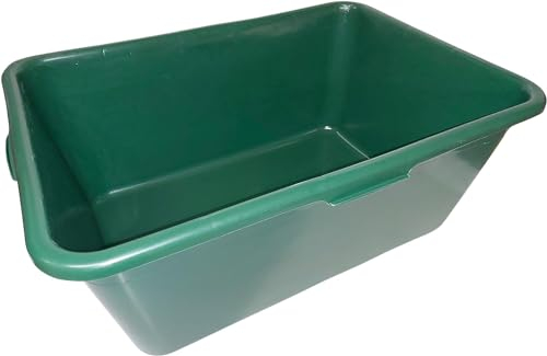 BURI Wildwanne Wanne Gross Lebensmittelecht XXL Groß Eckig 90 Liter Kunststoffwanne Plastikwanne Kunststoff Behälter Garten Wassertrog rechteckig Grün