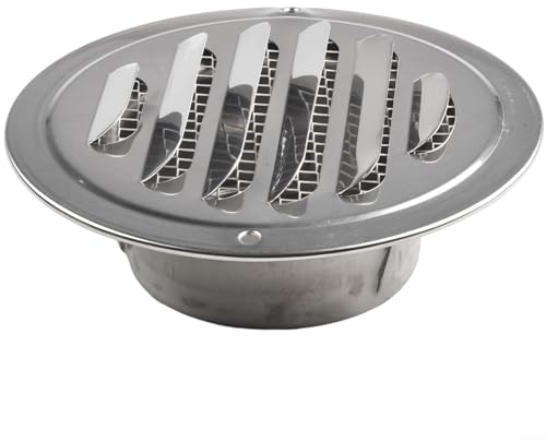 Round Stainless Steel Ventilation, Air Vent Grille Metal Cover, Extractor Fan Vent Cover Grille Circle Ducting For Kitchen Bathroom (70-75mm)