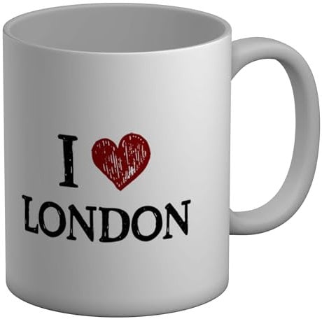 Shopagift I Love London Mug Cultural Capital Finance World City White 11oz Large Ceramic Cup