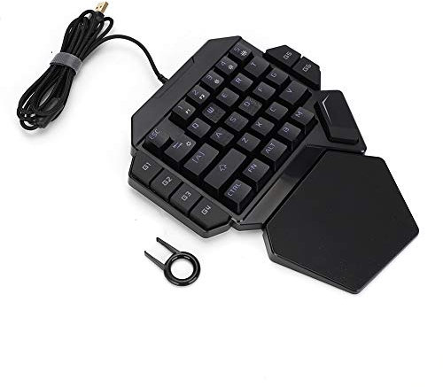 Glomora – clavier mécanique à une main RGB Blacklight, avec fonction de définition de Macro