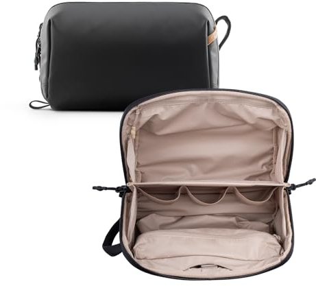 PGYTECH Wash Pouch Kulturbeutel, wasserdichte Kulturtasche Herren zum Aufhängen, Reise Kosmetiktasche Toiletry Bag für Toilettenartikel & Kosmetika, Schwarz