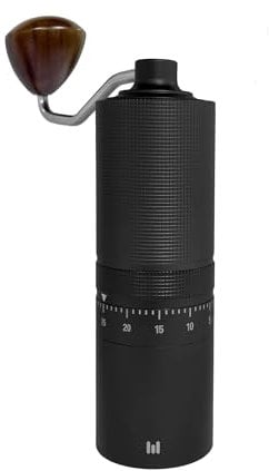 Macnoa Macinacaffè manuale Grind Craft, 60 impostazioni di macinazione, in titanio, compatto e portatile per espresso, caffettiera francese e versare, nero