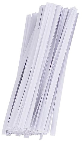 CIMAXIC 1confezione Confezione Strisce Chiusura Carta Coperta Ferro Per Sacchetti e Decorazioni Materiale Sicuro e Resistente Utilizzabili Per Imballaggi e Progetti Creativi