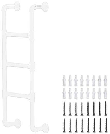 Fire Escape Ladder - 4ft 5ft 6ft 7ft 8ft Wall Mounted Basement Egress Ladder Heavy Duty Metal Step Ladder,Renmlion Industrial Iron Window Well Ladder with Mounting Fittings(105cm/41in)