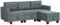 HOMCOM Convertible Modular Sectional Sofa with Storage, Tufted 3 Seater Sofa Set, L Shaped Couch with Ottoman, Wood Frame for Living Room, Dark Grey