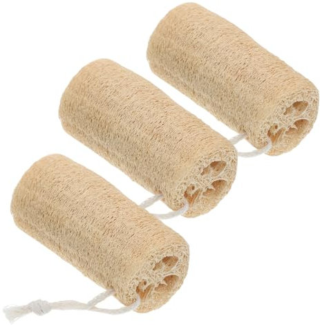 KOMBIUDA 3piezas Cepillo De Baño De Lufa Esponja Exfoliante Para Ducha Para Limpiar El Cuerpo y Usar Gel De Ducha Esponjas Naturales Cuerpo La Espalda Baño