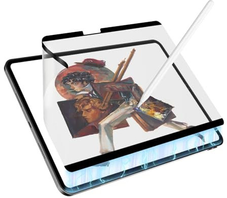 MOCOLL Paperfeel - Protector de pantalla para iPad Pro de 13 pulgadas M4 (2024), escribe y dibuja como en papel, magnético desmontable y reutilizable, compatible con película templada, extraíble,
