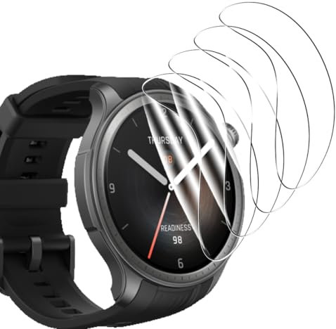 Jaavkkma 4 Pezzi Pellicola Protettiva Flessibile per Amazfit Balance 46mm, HD Trasparente/Anti-graffio/Copertura Completa, Protezione Schermo per Amazfit Balance 46mm - Pellicola TPU Morbida