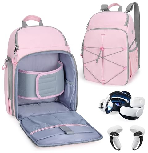 PGmoon Carrying Case for Oculus Quest 2&Pro,Protective Storage Backpack for Oculus quest 2 &Pro Headset and More,Single Space for Touch Controller
