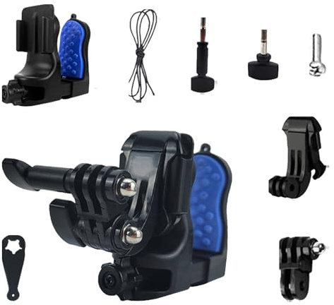 Generisch Motorcycle Camera Mount – Helmet Chin Holder for Rotary Extension Arm Sport Action Camcorder Attachment Kit Dirt Bikes Accessories Lightweight Mounts for Driving Skiing
