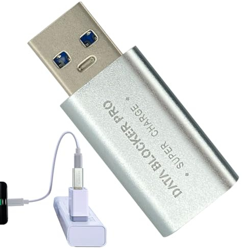 Krmoau Data Blocker | Aluminium Alloy Housing for Data Blockage | Protective Adapter for Daily Charging of Mobile Phones Tablets