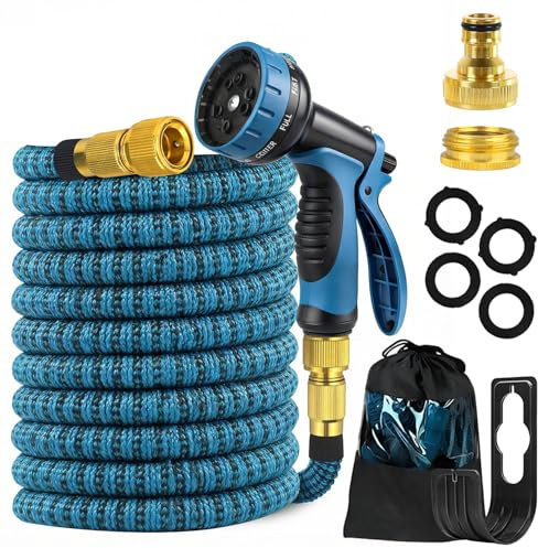 Evviee 100FT Expandable Garden Hose Pipe with 10 Functions Spray Nozzle
