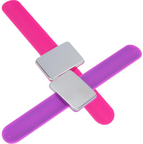 DECHOUS Magnetisches Silikon Armband für Friseure mit Haarspangenhalter Verstellbar 2 Stück Halter für Nähnadeln und Styling Werkzeuge Handgelenkband für Friseurbedarf