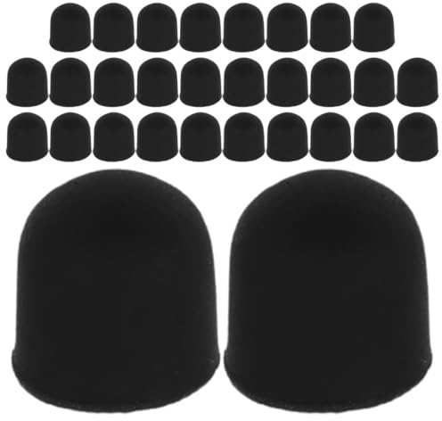MALUGOGO 30 Stück kapazitive Stiftspitzen Stylus Pen Tip Cover Silikon Material Einfacher Austausch Precision Touch Schwarz Farbe
