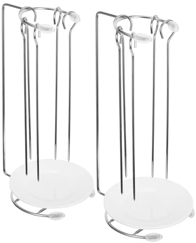 GRADENEVE Support à Brochettes Suspendu pour Barbecue INOX 2 Pièces Accessoires de Cuisson pour Brochettes de Viande en Extérieur
