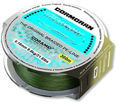CORMORAN CORASTRONG Braid 1200m 0 03mm 21/46 3lbs grün Gelochtene Coramid® Schnur 32-0120030