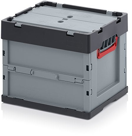 Auer Packaging Profi-Faltbox 40 x 30 x 32 mit Deckel - praktische Campingbox Lagerbox Garage Angeln Flohmarkt Camping