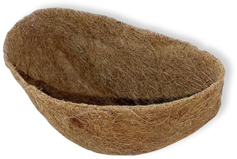 ProFlora® Kokoseinlage für Blumenampel - Kokoseinsatz aus Kokosfasern für Wandampel mit integriertem Tropfschutz (Ø 35cm)