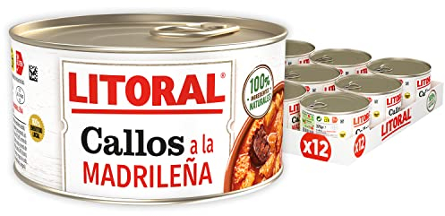 LITORAL Callos Madrileña - Plato Preparado Sin Gluten - Pack de 12x370g - Total: 4.44kg