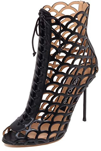 Sergio Rossi F6042 Decollete Donna Black Scarpe Tronchetto Shoe Woman [40]