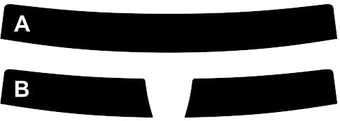 Sonnenblendstreifen für Touran 5-Türen 2015-... Passgenaue Tönungsfolie (50% Hellschwarz, A)