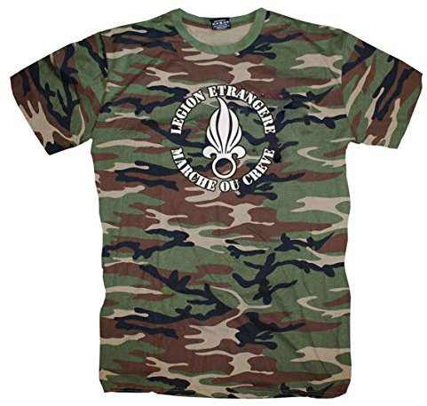 Fremdenlegion Legion Armee Elite Marine Corps Woodland Shirt Uniform T-Shirt XL